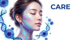 시술 후 진정된 피부 상태의 모델